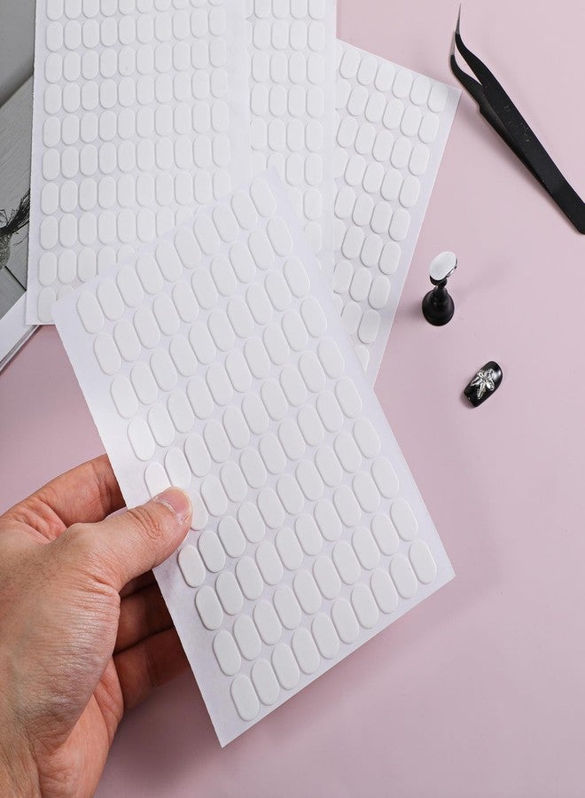 Xyembu 1200 Pcs Double Sided Adhesive Nail Tapes False Tip Sticky Tabs for Press on Pre-Cut Nails Display Strips with Tweezer for Nail Art Stand Practice Holder Color Chart Book - Image 5